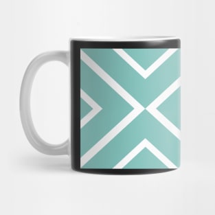 Abstract geometric pattern - blue and white. Mug